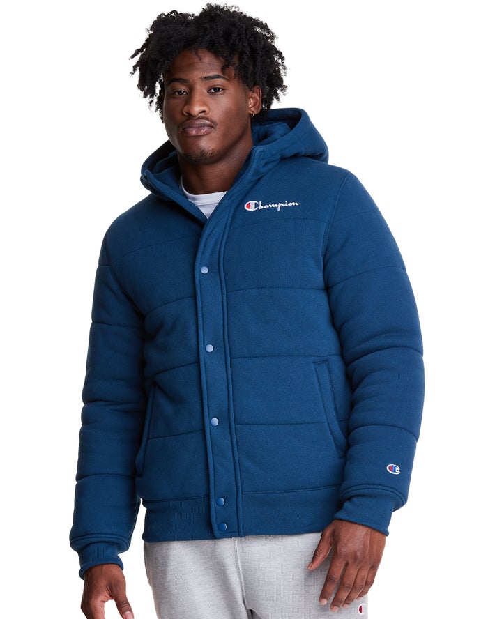 Champion Jas Heren - Blauw - Reverse Weave Puffer ( 801739-IBY )